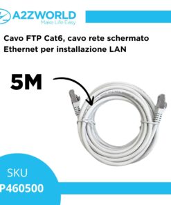 Alternative view of Cavo Ethernet Cat6 FTP RJ45, Patch Cord Schermato LAN, Varie Lunghezze (5M)