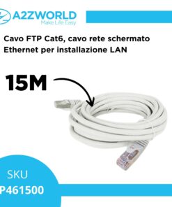 Alternative view of Cavo Ethernet Cat6 FTP RJ45, Patch Cord Schermato LAN, Varie Lunghezze (15M)