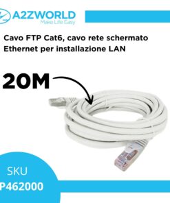Alternative view of Cavo Ethernet Cat6 FTP RJ45, Patch Cord Schermato LAN, Varie Lunghezze (20M)