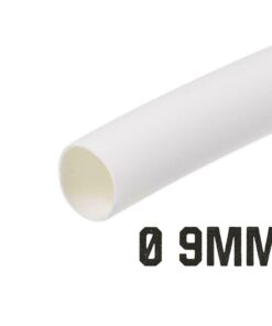 1 Metro Tubo Guaina Termorestringente Diametro 9mm Colore Bianco - ASDSHOP