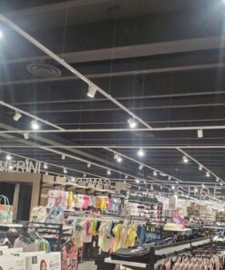 2 Kit Fari LED Binario Trifase 30W 4000LM, Corpo Bianco Luce 3000K, CRI>90 UGR<19 Angolo 120°, D85X128mm, Driver Alimentatore a Scomparsa Lunga 289mm CB58130WC