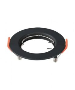 2 PZ Porta Faretti LED GU10 MR16 Rotondi Fissi con Molla Neri SKU 6641