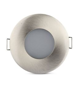Porta Faretto Led GU10 MR16 Incasso Rotondo Colore Nichel Satinato Impermeabile IP54 SKU-3614