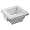 Portafaretto In Gesso Da Incasso, Quadrato 120X120X60mm, Bianco Verniciabile Portalampada GU10 e Connettore Fast Incluso
