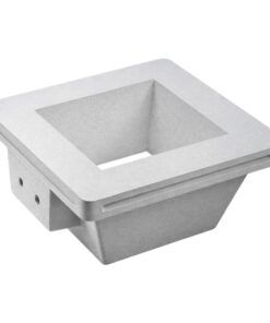 Portafaretto In Gesso Da Incasso, Quadrato 120X120X60mm, Bianco Verniciabile Portalampada GU10 e Connettore Fast Incluso