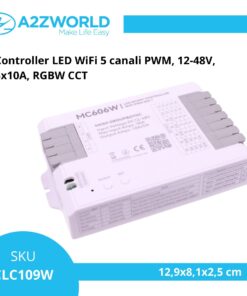 Alternative view of Controller LED WiFi 5 canali PWM, 12-48V, 5x10A, RGBW CCT