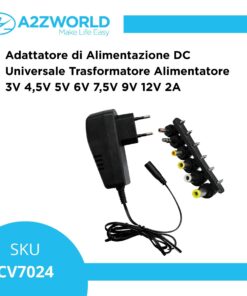 Alternative view of Adattatore di Alimentazione DC Universale Trasformatore Alimentatore 3V 4,5V 5V 6V 7,5V 9V 12V 2A
