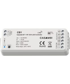 Led Dimmer Bluetooth APP Casambi, Pulsante NO, RF 2.4GHz, Per Striscia Led Mono Colore e CCT 12V 24V 2CHX5A, 0-100%
