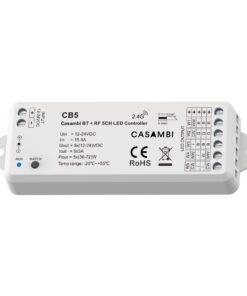 Led Dimmer Bluetooth APP Casambi, RF 2.4GHz, 5 in 1 Per Striscia Led Mono Colore CCT RGB RGBW RGB+CCT 12V 24V 5CHX3A, 0-100%