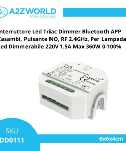 Alternative view of Interruttore Led Triac Dimmer Bluetooth APP Casambi, Pulsante NO, RF 2.4GHz, Per Lampada Led Dimmerabile 220V 1.5A Max 360W 0-100%
