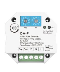 Master Dimmer DALI Push DA-P Controller Universale con Pulsante 230V Dimmer LED Bus DALI Alimentatore Integrato Controllo ON/OFF e Regolazione Luce