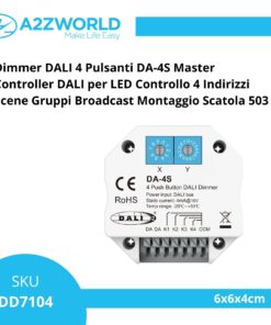 Dimmer DALI 4 Pulsanti DA-4S Master Controller DALI per LED Controllo 4 Indirizzi Scene Gruppi Broadcast Montaggio Scatola 503