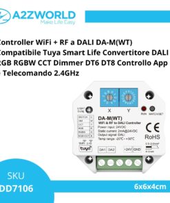 Controller WiFi + RF a DALI DA-M(WT) Compatibile Tuya Smart Life Convertitore DALI RGB RGBW CCT Dimmer DT6 DT8 Controllo App e Telecomando 2.4GHz