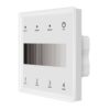 Pannello Touch Master DALI Bianco, Alimentatore Bus Integrato, 16VDC Max 100mA, 4 Zone 3 Scene 4 Indirizzi, Touch Slider, Per Dimmer DT6, 86X86mm Per Scatola 502