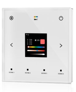 Pannello Touch DALI Master WiFi con Display LCD, App Tuya Smart Life, RF 2.4GHz, 4 Scene, Monocolore CCT RGB RGBW RGB+CCT, 86X86mm