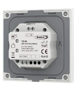 Pannello Touch DALI Master WiFi con Display LCD, App Tuya Smart Life, RF 2.4GHz, 4 Scene, Monocolore CCT RGB RGBW RGB+CCT, 86X86mm