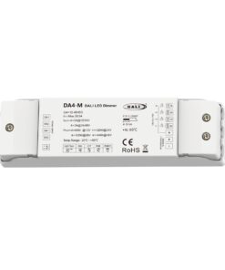 Dimmer DALI 4 Canali, 4X5A@12V/24V, 4X3A@36V/48V, Dimmerabile Con Pulsante NO, Push Dim, DALI-2, PWM, 1 Indirizzo, DT6 DT8 per Strisce LED Monocolore CCT RGB RGBW