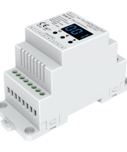 Dimmer DALI 4 Canali Guida DIN, Con Display Digitale, 4X5A@12V/24V, 4X3A@36V/48V, Dimmerabile AC Push Dim, DALI-2, PWM, 4 Indirizzi, DT6 DT8 per Strisce LED Monocolore CCT RGB RGBW