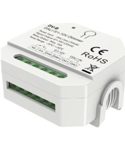 Mini Convertitore DALI a 0-10V 1-10V, Led Dimmer con Relè 10A, 1 Canale, Alimentato da Bus 16V, per Driver 0/1-10V e Luci LED Monocolore, 56X56X28mm da Incasso
