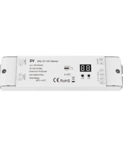 Convertitore DALI a 0-10V 1-10V, 2 Canali con Relè AC Integrato, Display Digitale, Input AC 220V, per Driver 0/1-10V e Luci LED Monocolore