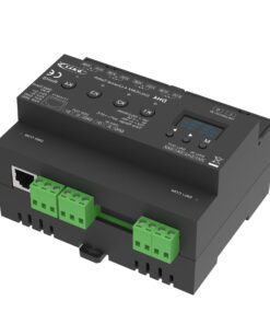 Interruttore Relè DALI DMX, 4 Canali con Contatto Pulito 16A, OLED Display, Guida DIN, DMX RDM, On Off per Luci e Carichi 220V Max 16A