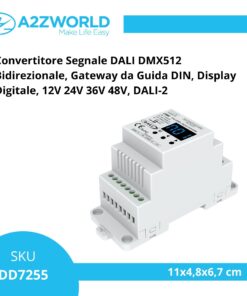 Alternative view of Convertitore Segnale DALI DMX512 Bidirezionale, Gateway da Guida DIN, Display Digitale, 12V 24V 36V 48V, DALI-2