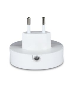 Segnapasso Led Notturno Rotondo 3000K Caricabatteria 2 Porte USB Caricatore 2A Sensore Crepuscolare SKU-505