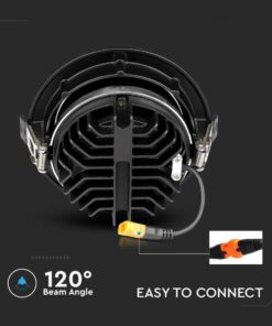 Faretto Led COB da Incasso 20W 6400K Rotondo Riflettore Orientabile Carcassa Nera Chip Samsung SKU-2120056