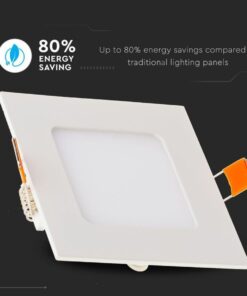 Faretto Pannello Led Da Incasso Quadrato 6W Bianco Neutro 120x120mm SKU-4864