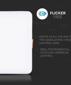 Faretto Pannello Led Da Incasso Quadrato Senza Bordo 18W Bianco Neutro Foro Adattabile Da 75mm a 150mm SKU-737