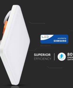 Faretto Pannello Led Da Incasso Quadrato Senza Bordo 18W Bianco Neutro Foro Adattabile Da 75mm a 150mm SKU-737