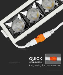 Faretto Led Da Incasso Rettangolare 5X4W Neutro 4000K UGR<19 Riflettore 38° CRI>90 Chip Samsung SKU-995