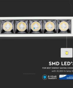 Faretto Led Da Incasso Rettangolare 5X4W Neutro 4000K UGR<19 Riflettore 38° CRI>90 Chip Samsung SKU-995