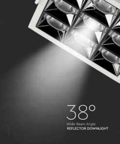 Faretto Led Da Incasso Quadrato 9X4W Freddo 5700K UGR<19 Riflettore 38° CRI>90 Chip Samsung SKU-997