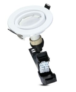 3 PZ Faretti LED Incasso Rotondo Orientabile 5W Carcassa Bianco 6400K Freddo con Lampada GU10 Sostituibile SKU 8883