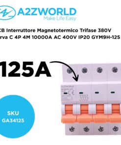 Alternative view of MCB Interruttore Magnetotermico Trifase 380V Curva C 4P 4M 10000A AC 400V IP20 GYM9H-125, Disponibili 80A 100A 125A (C125A)