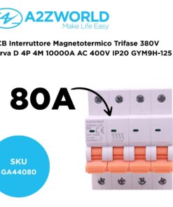 Alternative view of MCB Interruttore Magnetotermico Trifase 380V Curva D 4P 4M 10000A AC 400V IP20 GYM9H-125, Disponibili 80A 100A 125A (C80A)