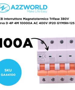 Alternative view of MCB Interruttore Magnetotermico Trifase 380V Curva D 4P 4M 10000A AC 400V IP20 GYM9H-125, Disponibili 80A 100A 125A (C100A)
