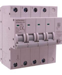 RCBO Interruttore Magnetotermico Differenziale Tipo A Curva C 4P Veri 5M 10kA 30mA, AC 400V IP20, GYM10LE-125, Disponibili 63A 80A 100A (C63A)