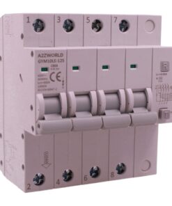 RCBO Interruttore Magnetotermico Differenziale Tipo A Curva C 4P Veri 5M 10kA 30mA, AC 400V IP20, GYM10LE-125, Disponibili 63A 80A 100A (C80A)