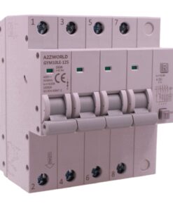 RCBO Interruttore Magnetotermico Differenziale Tipo A Curva C 4P Veri 5M 10kA 300mA, AC 400V IP20 GYM10LE-125, Disponibili 63A 80A 100A (C63A)