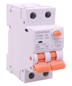 RCBO Doppia Leva, Interruttore Magnetotermico Differenziale Tipo A Curva C 1P+N 2M 6000A 30mA AC 230V IP20 IEC61009-1 GYR9NM, Disponibili 40A 50A 63A (C40A)