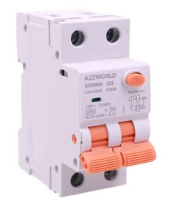 RCBO Doppia Leva, Interruttore Magnetotermico Differenziale Tipo A Curva C 1P+N 2M 6000A 30mA AC 230V IP20 IEC61009-1 GYR9NM, Disponibili 40A 50A 63A (C63A)