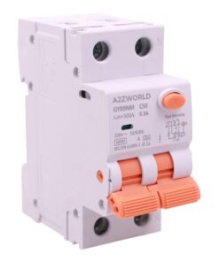 RCBO Doppia Leva, Interruttore Magnetotermico Differenziale Tipo A Curva C 1P+N 2M 6000A 300mA AC 230V IP20 IEC61009-1 GYR9NM, Disponibili 40A 50A 63A (C50A)