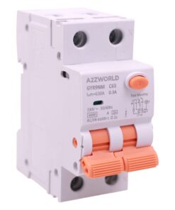 RCBO Doppia Leva, Interruttore Magnetotermico Differenziale Tipo A Curva C 1P+N 2M 6000A 300mA AC 230V IP20 IEC61009-1 GYR9NM, Disponibili 40A 50A 63A (C63A)