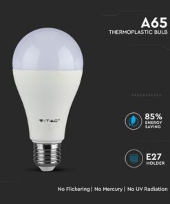 Lampada Led E27 A65 17W Bianco Caldo 3000K Bulbo Sfera Chip Samsung Garanzia 5 Anni SKU-162
