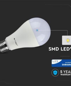 Alternative view of Lampada Led E27 A65 17W Bianco Neutro 4000K Bulbo Sfera Chip Samsung Garanzia 5 Anni SKU-163