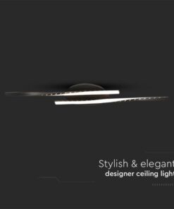 Plafoniera Lampadario LED dal Design Moderno 12W Colore Nero 945*60mm 3000K SKU-7001