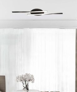 Plafoniera Lampadario LED dal Design Moderno 12W Colore Nero 945*60mm 3000K SKU-7001