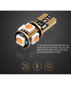 Alternative view of 10 Lampada Led T10 W5W Canbus 12V 5 SMD 5050 Pink Rosa + Leva Rimozione Antigraffio